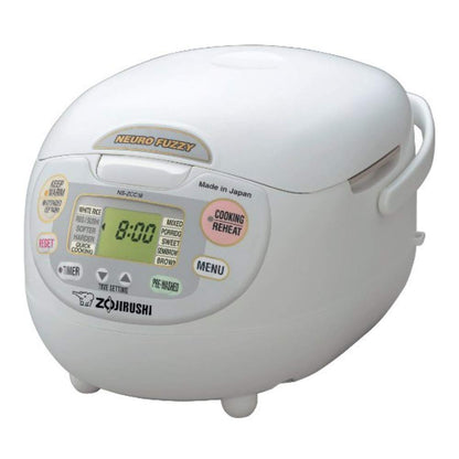 Zojirushi NS-ZCC10 Neuro Fuzzy Rice Cooker and Warmer 5.5 Cup, Premium White - Advanced Micom Technology