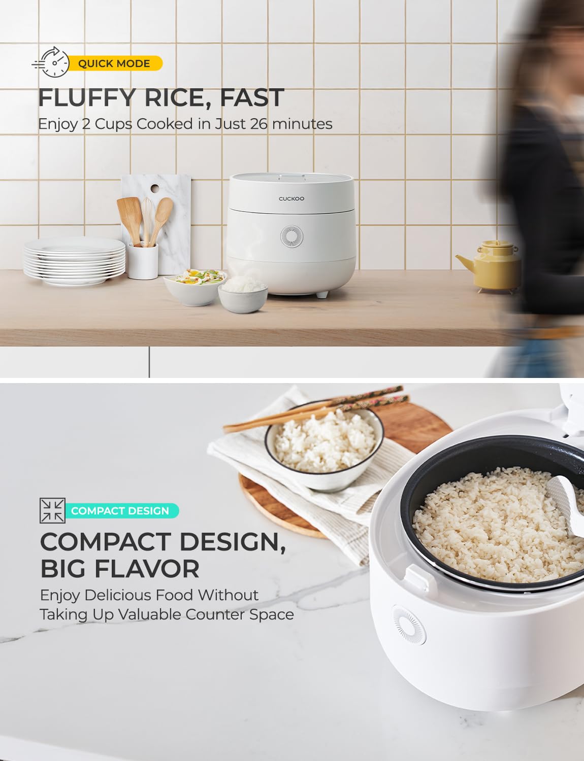 CUCKOO Micom Rice Cooker 6-Cup Uncooked / 12-Cup Cooked with Nonstick Inner Pot, Versatile Rice Maker with 9 Menu Options, Fuzzy Logic Technology, Auto Clean, Quick Rice Mode, Gray (CR-0675FG)