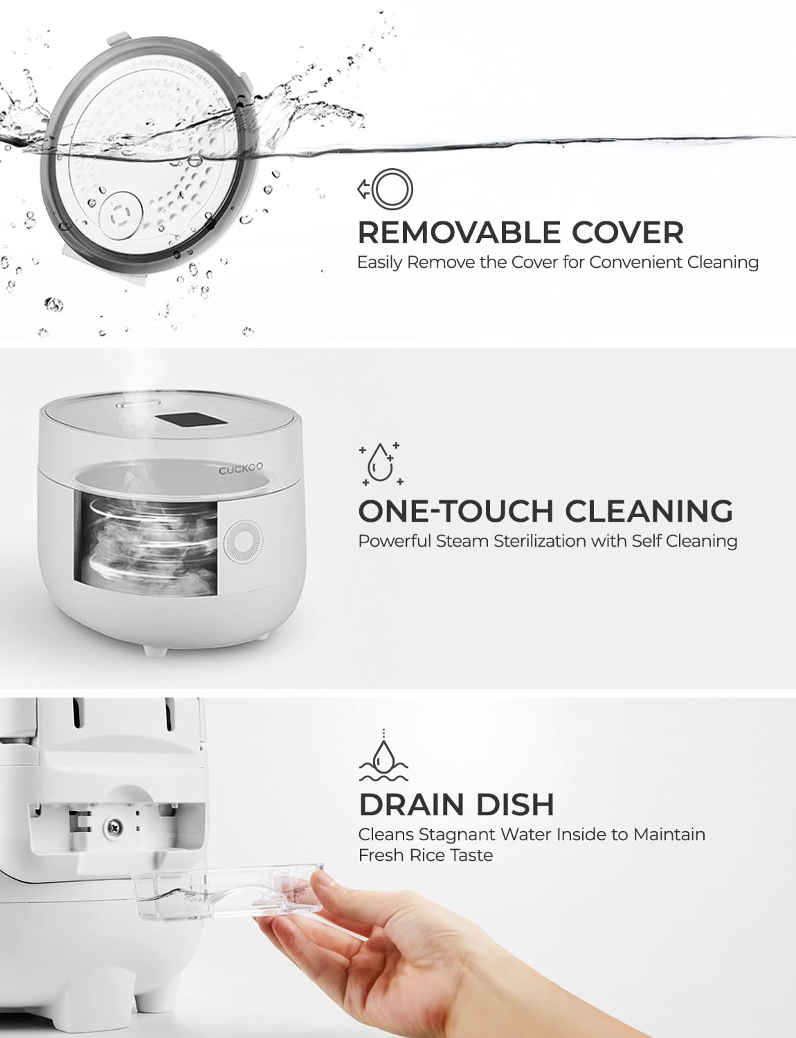 CUCKOO Micom Rice Cooker 6-Cup Uncooked / 12-Cup Cooked with Nonstick Inner Pot, Versatile Rice Maker with 9 Menu Options, Fuzzy Logic Technology, Auto Clean, Quick Rice Mode, Gray (CR-0675FG)