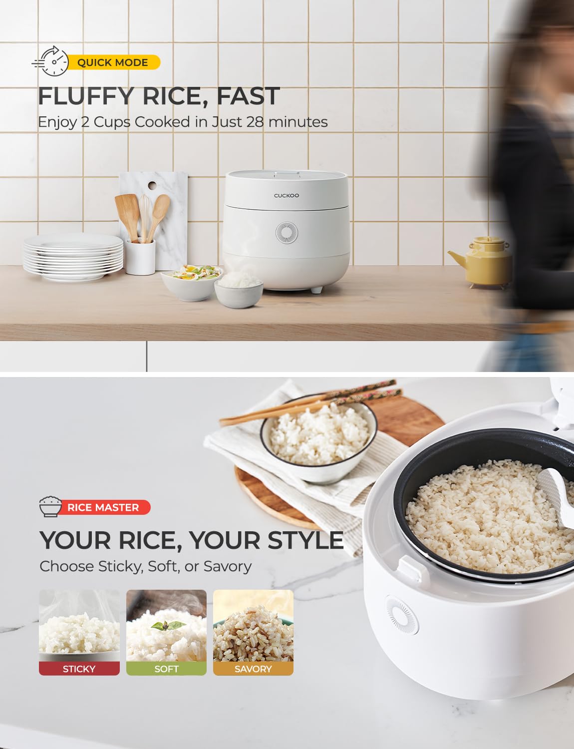 CUCKOO Micom Rice Cooker 6-Cup Uncooked / 12-Cup Cooked with Nonstick Inner Pot, Versatile Rice Maker with 9 Menu Options, Fuzzy Logic Technology, Auto Clean, Quick Rice Mode, Gray (CR-0675FG)