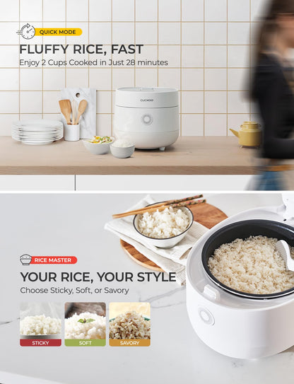 CUCKOO Micom Rice Cooker 6-Cup Uncooked / 12-Cup Cooked with Nonstick Inner Pot, Versatile Rice Maker with 9 Menu Options, Fuzzy Logic Technology, Auto Clean, Quick Rice Mode, Gray (CR-0675FG)