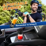 Phueut Portable Blender USB Rechargeable Mini Blender with 6 Blades, 380mL Traveling Fruit Juicer Cup for Shakes and Smoothies - Image 4