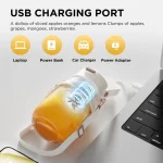 Prasky Portable Blender, Type-C Rechargeable blender, Mini Blender, Personal Blender for Fresh Juice, Smoothies & Protein Shakes with Extra Lid and Shoulder Strap, Dishwasher Safe Parts, Ideal for Gym/Travel/Kitchen/School/Driving - Image 5