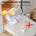 Prasky Portable Blender, Type-C Rechargeable blender, Mini Blender, Personal Blender for Fresh Juice, Smoothies & Protein Shakes with Extra Lid and Shoulder Strap, Dishwasher Safe Parts, Ideal for Gym/Travel/Kitchen/School/Driving - Image 6